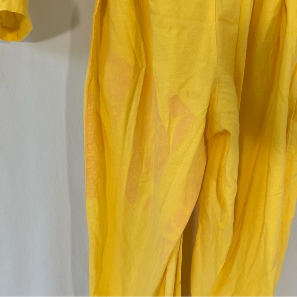 E.Z. Spirit Vintage 80s Yellow Belted Jumpsuit - Picture 11 of 11
